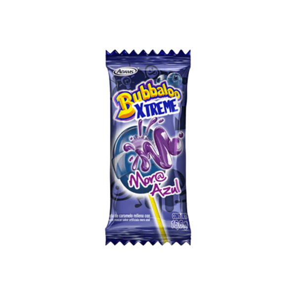Chupete Bubbaloo Xtreme Mora Azul - 16 grs