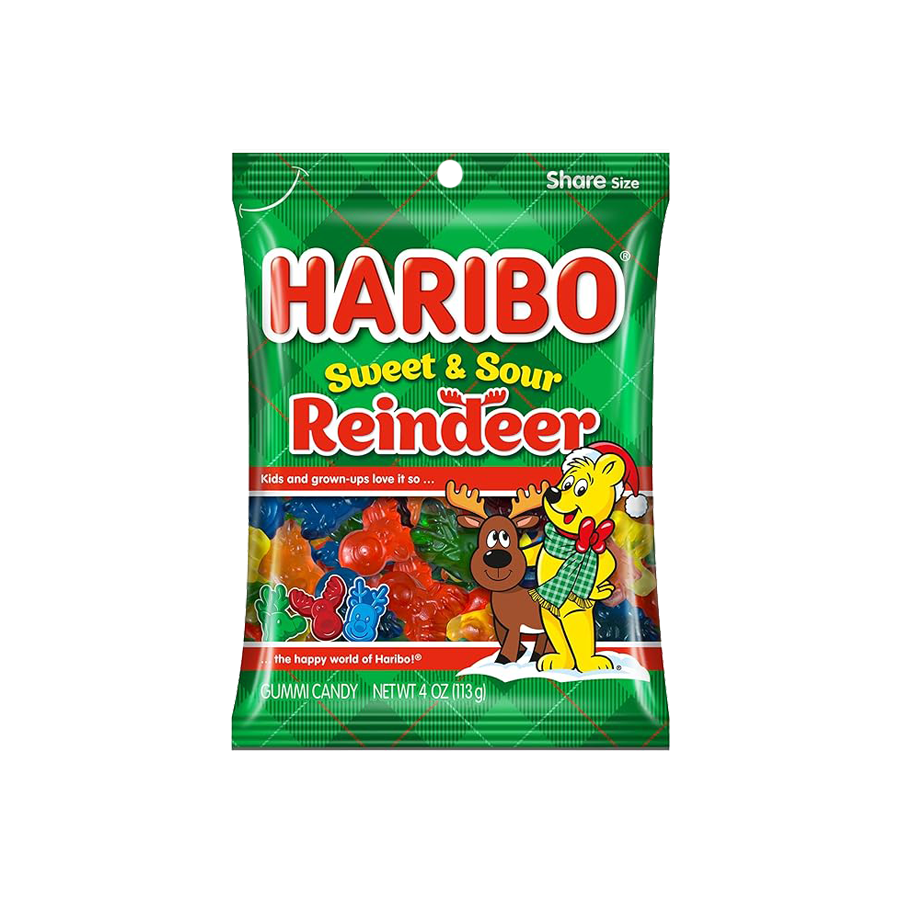 Haribo Sweet & Sour Reindeer - 113 g