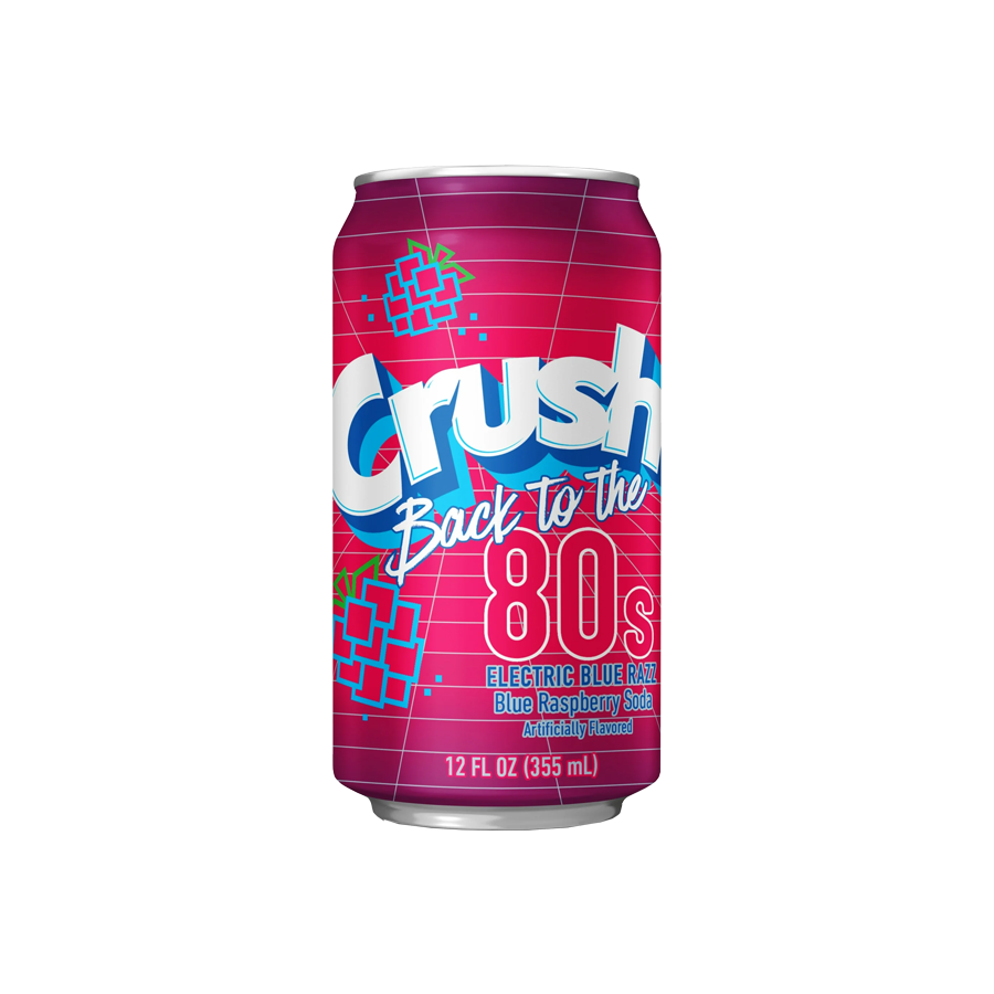 Crush Back to the 80s Electric Blue Razz - 355 ml