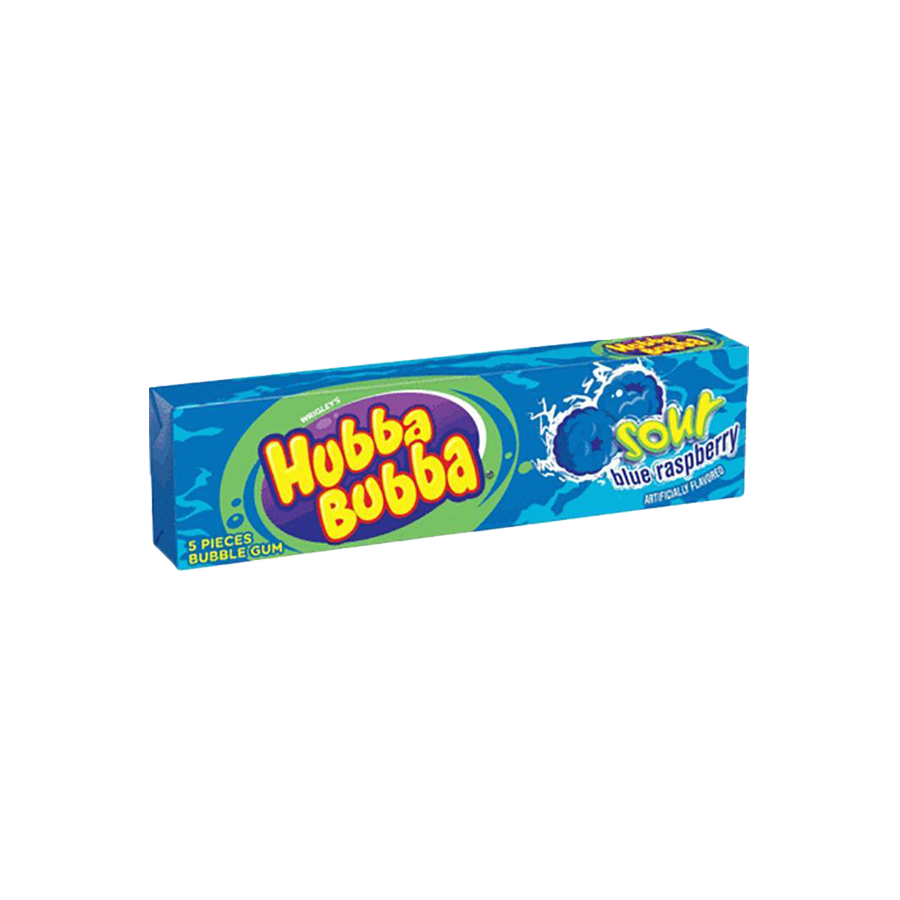Chicle Hubba Bubba Sour Blue Raspberry - 5 piezas