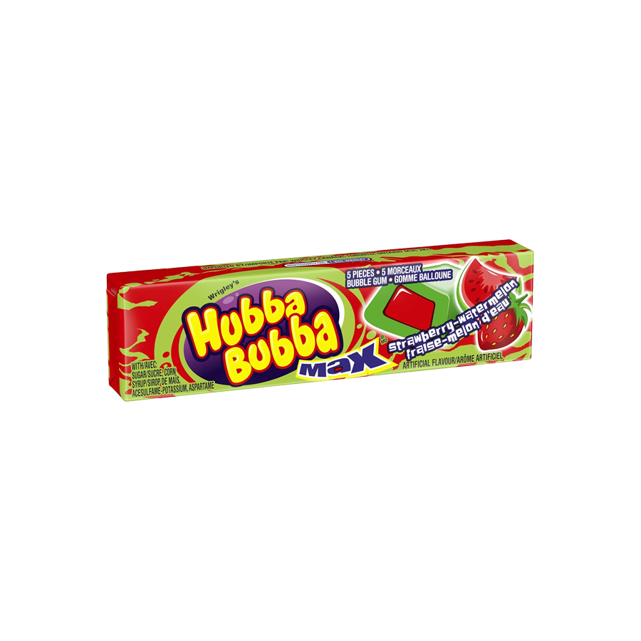 Chicle Hubba Bubba Max Strawberry & Watermelon - 5 Piezas