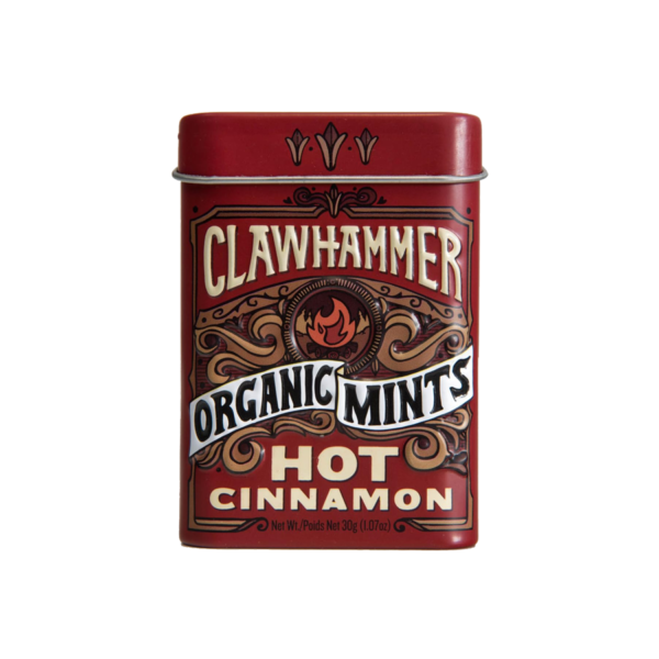Clawhammer Organic Mints Hot Cinnamon - 30 grs